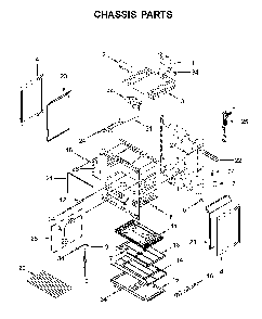 Chassis parts Diagram and Parts List for WFG515S0JS1  Whirlpool Range
