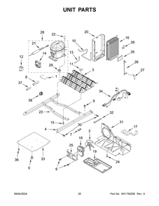 11 - Unit Parts Diagram and Parts List for ASI2175GRS10  Whirlpool Refrigerator
