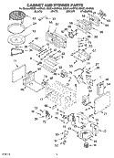 CABINET AND STIRRER PARTS Diagram and Parts List for KBMC140HSS03  KitchenAid Microwave Oven Combo
