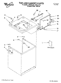 TOP AND CABINET, LITERATURE Diagram and Parts List for LSR8444LT0  Whirlpool Washer