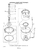 AGITATOR, BASKET AND TUB Diagram and Parts List for 6LA5800XTM0  Whirlpool Washer