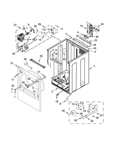 Cabinet Parts Diagram and Parts List for WED8700EC2  Whirlpool Dryer