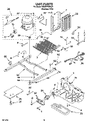 UNIT PARTS, OPTIONAL PARTS (NOT INCLUDED) Diagram and Parts List for 6ED2FHKXRL01  Whirlpool Refrigerator