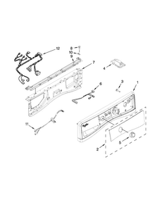 Control Panel Parts Diagram and Parts List for 7MWFW80HEBW0  Whirlpool Washer