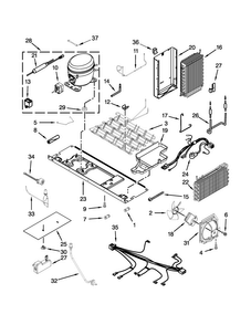 Unit Parts Diagram and Parts List for KSC24C8EYY03  KitchenAid Refrigerator