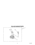 SEALED BURNER Diagram and Parts List for SF317PEYN1  Whirlpool Range