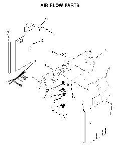 Air flow parts Diagram and Parts List for 5WRS315NHW00  Whirlpool Refrigerator