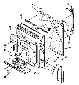 Refrigerator Door Parts Diagram and Parts List for ED25DMXDW00  Whirlpool Refrigerator