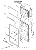 DOOR PARTS Diagram and Parts List for MTB1551VEW00  Whirlpool Refrigerator