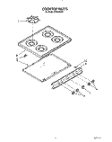 COOKTOP Diagram and Parts List for FGP345VW1  Roper Range