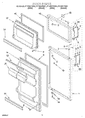 DOOR, LIT/OPTIONAL Diagram and Parts List for RT12VKXHN01  Roper Refrigerator