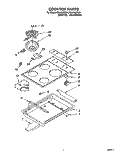 COOKTOP Diagram and Parts List for RS6105XYN4  Whirlpool Range