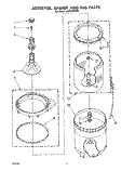 AGITATOR, BASKET AND TUB Diagram and Parts List for LA5550XPW8  Whirlpool Washer