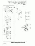 MOTOR AND ICE CONTAINER PARTS Diagram and Parts List for GSC25C6EYY00  Whirlpool Refrigerator