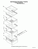 REFRIGERATOR SHELF PARTS Diagram and Parts List for GSS30C7EYY01  Whirlpool Refrigerator