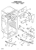 LINER PARTS Diagram and Parts List for ET8BPKXKQ02  Whirlpool Refrigerator