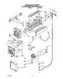 ICEMAKER Diagram and Parts List for KSRS27QAWH07  KitchenAid Refrigerator