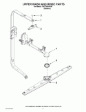 UPPER WASH AND RINSE PARTS Diagram and Parts List for 7WDT790SAYM0  Whirlpool Dishwasher