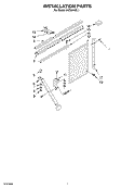 INSTALLATION PARTS Diagram and Parts List for ACQ244XL1  Whirlpool Air Conditioner