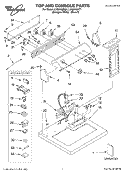 TOP AND CONSOLE, LITERATURE Diagram and Parts List for LGQ8100KQ1  Whirlpool Dryer
