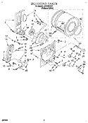 BULKHEAD Diagram and Parts List for LGR4634BQ1  Whirlpool Dryer