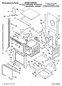 OVEN PARTS Diagram and Parts List for YKEHV309PS01  KitchenAid Microwave Oven Combo