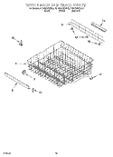 UPPER RACK AND TRACK Diagram and Parts List for KUDR24SEBL3  KitchenAid Dishwasher