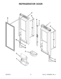 REFRIGERATOR DOOR Diagram and Parts List for IX5HHEXWS10  Whirlpool Refrigerator