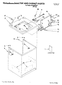 TOP AND CABINET, LITERATURE Diagram and Parts List for KAWS855JE3  KitchenAid Washer