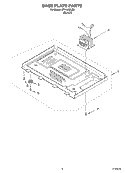 BASE PLATE Diagram and Parts List for MT1145SLB0  Whirlpool Microwave