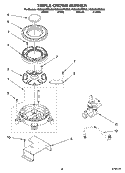 TRIPLE CROWN BURNER Diagram and Parts List for KGSA906PBL00  KitchenAid Range