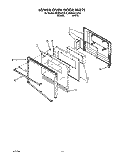 LOWER OVEN DOOR Diagram and Parts List for KEBI241YWH0  KitchenAid Wall Oven