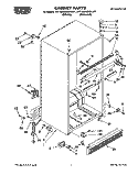 CABINET Diagram and Parts List for RT18BMXAW01  Roper Refrigerator