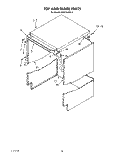 TOP AND PANEL Diagram and Parts List for KPDC610S2  KitchenAid Dishwasher