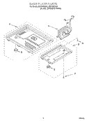 BASE PLATE Diagram and Parts List for MT3185SHB0  Whirlpool Microwave