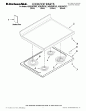 COOKTOP PARTS Diagram and Parts List for KERS205TBL2  KitchenAid Range