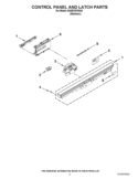 CONTROL PANEL AND LATCH PARTS Diagram and Parts List for KUDE70FXSS4  KitchenAid Dishwasher