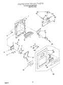 DISPENSER FRONT Diagram and Parts List for KSCS25FJSS01  KitchenAid Refrigerator