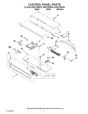 CONTROL PANEL PARTS Diagram and Parts List for KEBS179BWH00  KitchenAid Wall Oven