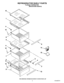 REFRIGERATOR SHELF PARTS Diagram and Parts List for KSF26C6XYY03  KitchenAid Refrigerator