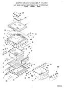REFRIGERATOR SHELF Diagram and Parts List for KSRP22QDAL01  KitchenAid Refrigerator