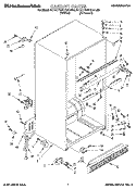 CABINET Diagram and Parts List for KTRD18KXAL30  Whirlpool Refrigerator
