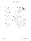 Part Location Diagram of W10847841 Whirlpool DAMPR-HOOD