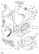 CABINET Diagram and Parts List for RGS7646KQ1  Roper Dryer