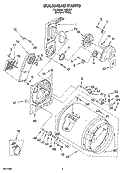 BULKHEAD PARTS Diagram and Parts List for IJ82001  Inglis Dryer