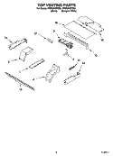 TOP VENTING PARTS, OPTIONAL PARTS Diagram and Parts List for YRBS305PDQ6  Whirlpool Wall Oven