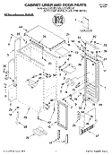 CABINET LINER AND DOOR, LIT/OPTIONAL Diagram and Parts List for KUIS155HPB0  KitchenAid Ice Maker