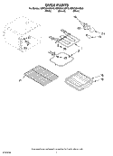 OVEN Diagram and Parts List for KERC601HBL8  KitchenAid Range