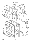 DOOR PARTS, OPTIONAL PARTS (NOT INCLUDED) Diagram and Parts List for EHT201VKWR4  Whirlpool Refrigerator