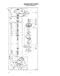 GEARCASE Diagram and Parts List for LA5900XSW1  Whirlpool Washer